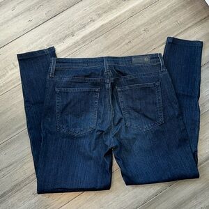 Size 27 AG Adriano Goldschmeid The Prima Cigarette Leg Dark Blue Jeans